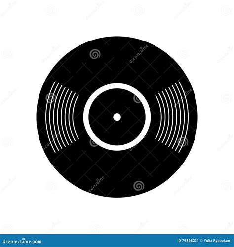 Retro Vinyl Record Icon Stock Vector Illustration Of Music