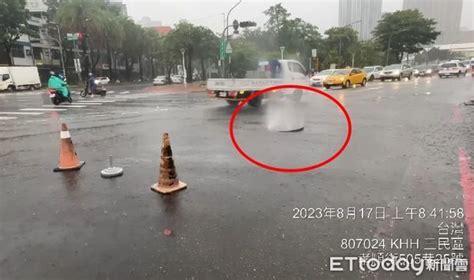 快訊／雨彈炸高雄「水淹小腿肚」！ 騎士冒險涉水人孔蓋狂跳 Ettoday社會新聞 Ettoday新聞雲