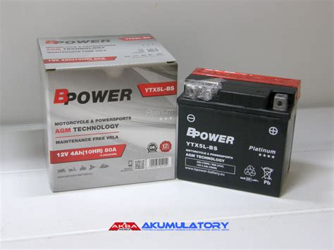 NOWY Akumulator BPower YTX5L BS 12V 4Ah Wloclaw Ski Serwis