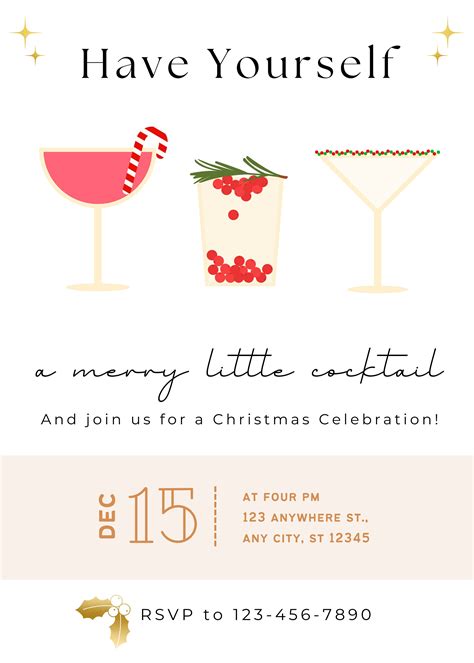 Holiday Party Invitation Template Editable File / Christmas - Etsy