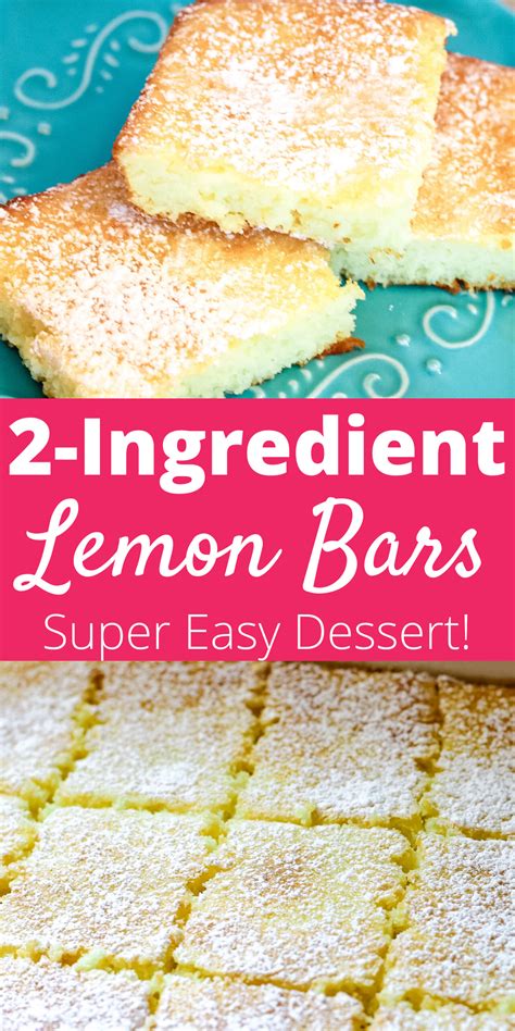 How To Make Quick And Easy 2 Ingredient Lemon Bars Snug And Cozy Life