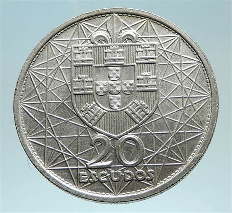 1966 PORTUGAL W Opening Of SALAZAR BRIDGE Genuine Silver 20 Escudos