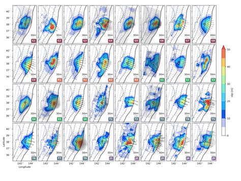 Slip Distributions Of The 32 Finite Fault Models Slip Distributions