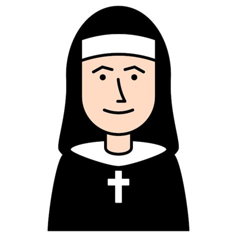 Nun Avatar em inglês Vetor Premium