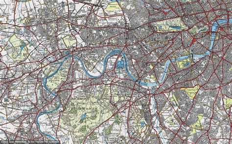 maps barnes greater london francis frith