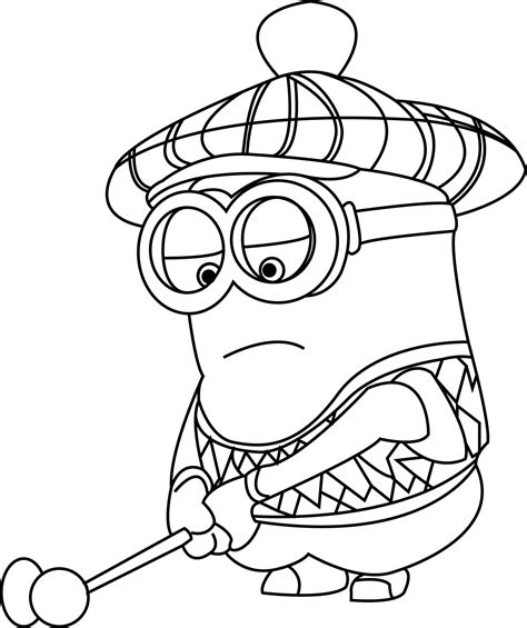 Minion Kevin Coloring Pages At Getdrawings Free Download