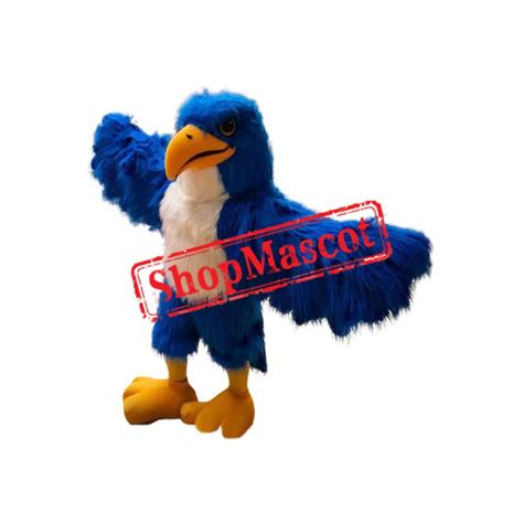 Superb Blue Hawk Mascot Costume