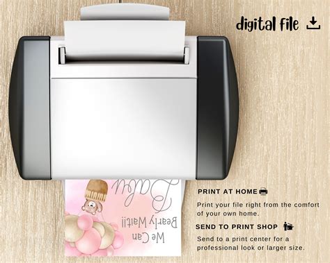 Editable Teddy Bear Hot Air Balloon Baby Shower Bundle We Can Bearly Wait Baby Shower Invite