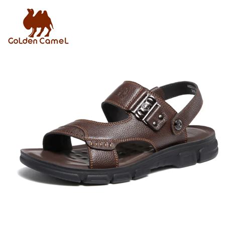 Мужские летние сандалии GOLDEN CAMEL, обувь из воловьей кожи с мягкой ...