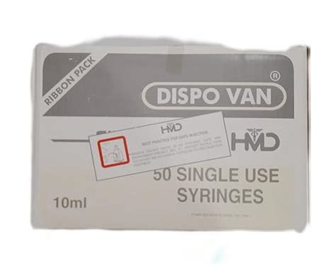 Dispo Van Ml Single Use Hypodermic Syringe With Needle Amazon In