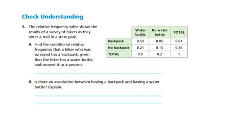 Interpret Two Way Relative Frequency Tables Pdf