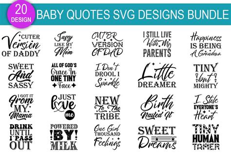 Baby Quotes T-shirt Bundle, Graphic by Kuddus Studio · Creative Fabrica