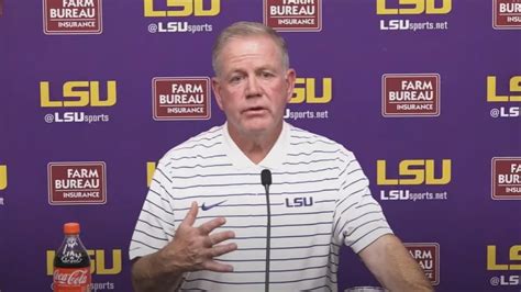 Watch Brian Kelly Talks Lsu Vs Florida State Game Prep Players Know Starting Qb