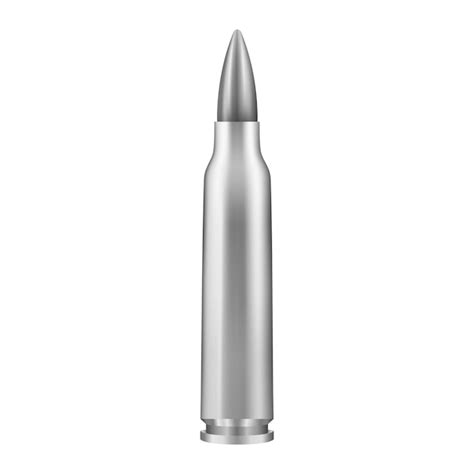 Premium Vector Metal Bullet Isolated On White Background For