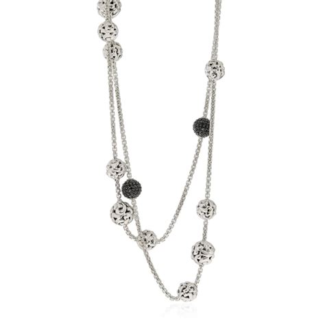 Charles Krypell Sterling Silver Black Sapphire Women S Necklace Sbs