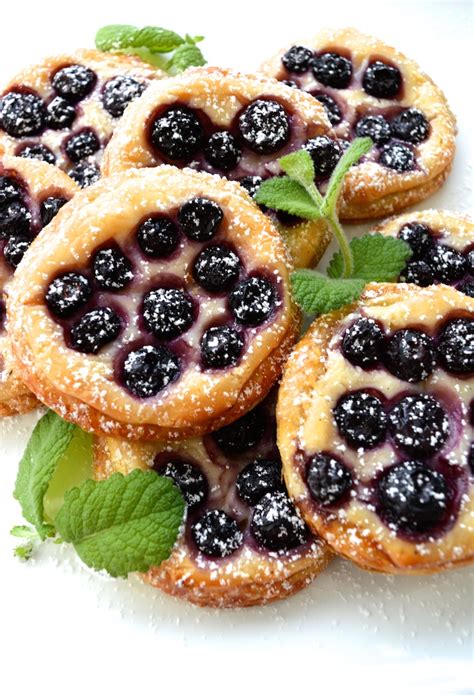 Puff Pastry Blueberry Cream Cheese Tarts With Lemon Curd