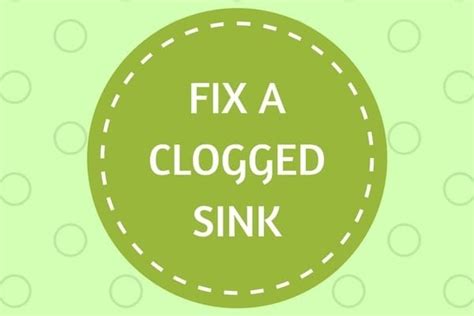 how to fix a clogged sink drain