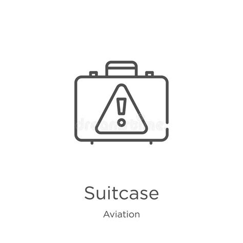 Suitcase Icon Vector From Aviation Collection Thin Line Suitcase