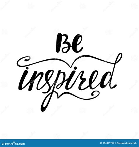 Be Inspired Inspirational Quote Stock Vector Illustration Of