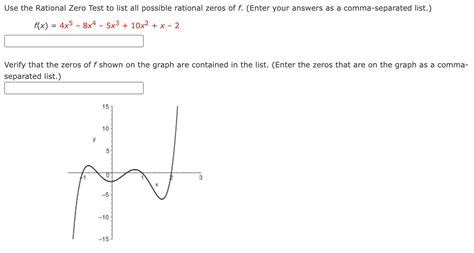 Solved Use The Rational Zero Test To List All Possible Chegg