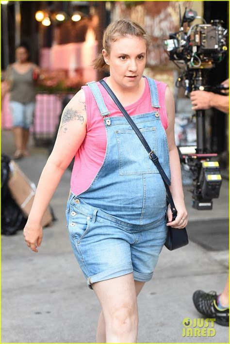 Photo: lena dunham sports fake baby bump on girls set 04 | Photo ...