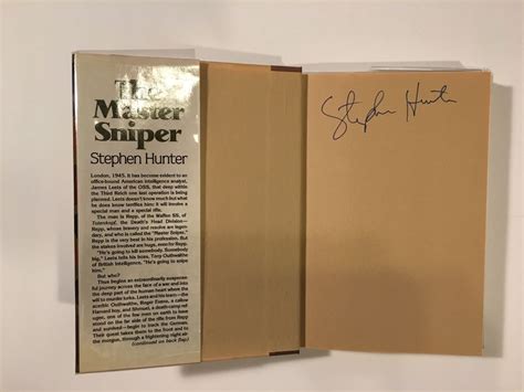 The Master Sniper Flatsigned By Hunter Stephen Fine Hardcover 1980