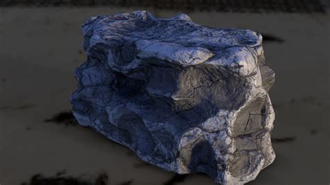 D Model Alien Procedural Low Poly Rock Pbr Game Ready With K