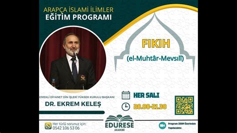 2024 1 Dönem 1 Ders Fıkıh el Muhtar Mevsılî E Din İşleri Yüksek