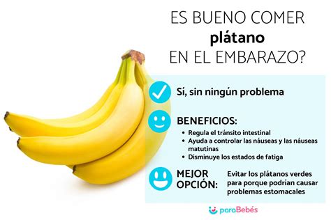 Es bueno comer plátano en el embarazo