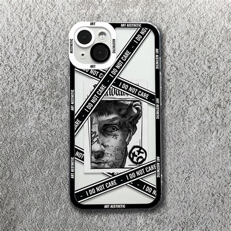 Estátua Estética De Arte De David Capa De Celular Para iPhone 15 14 Pro