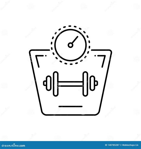 Black Line Icon for Weight Increase, Dumbledore and Medical Stock