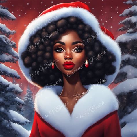 Black Christmas Png Black Woman Christmas Image Black Woman Png Afro