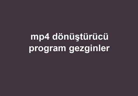 Mp D N T R C Program Gezginler Gezginler