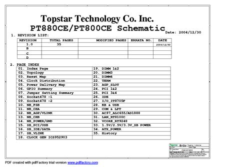TOPSTAR PT880CE PT800CE REV 1.0 SCH Service Manual download, schematics ...