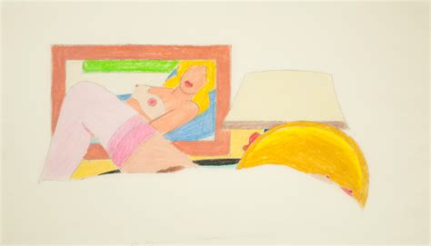 Tom Wesselmann Study For Drop Out Nude With Pink Stockings For Sale At 1stDibs