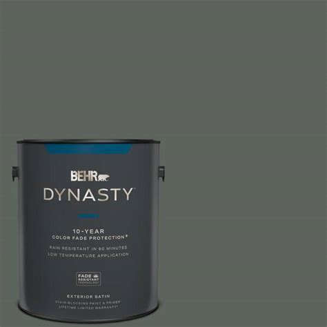 BEHR DYNASTY 1 Gal PPF 45 Woodland Moss Satin Enamel Exterior Stain