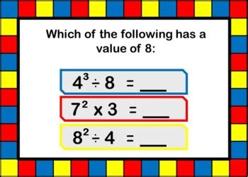 Multiply And Divide Exponents Easel Assessment Digital Exponent Activity