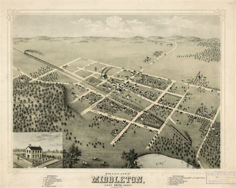 Bird S Eye View Of Middleton Map Or Atlas Wisconsin Historical Society