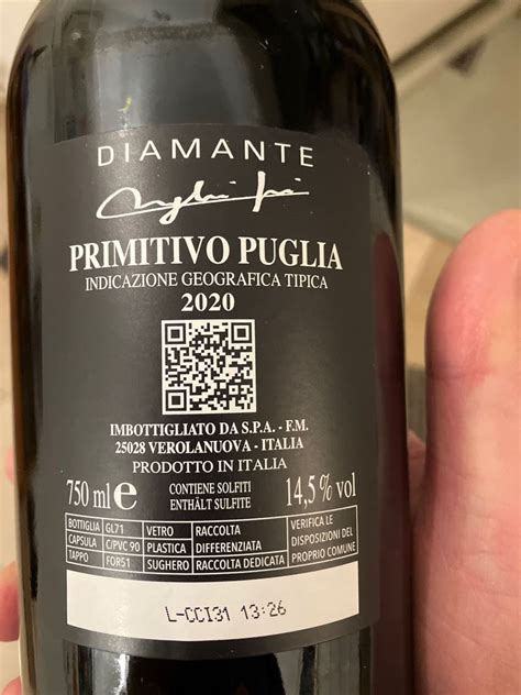 Luigi Avogadri Primitivo Diamante Italy Puglia Puglia Igt