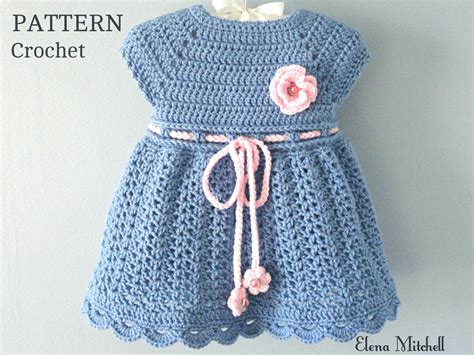 Crochet Pattern Baby Dress Baby Girl Pattern Crochet Newborn Etsy