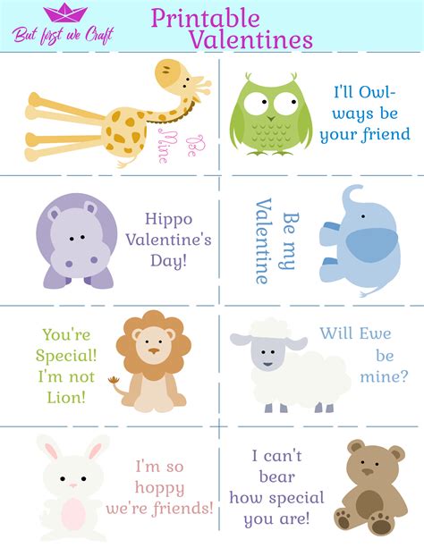 New Free Printable Valentine’s Day Cards for Kids – But First We Craft