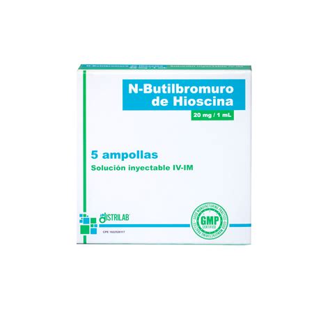 N BUTILBROMURO DE HIOSCINA Distrilab Medicamentos De Calidad