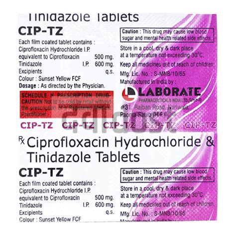 Ciprobact TZ 500 Mg 600 Mg Tablet Gujarat Terce Laboratories Ltd