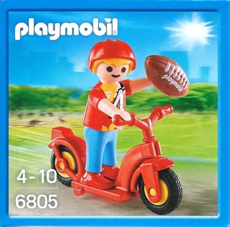 PLAYMOBIL 6805 Garçon avec scooter et ballon Neuf EUR 15 99