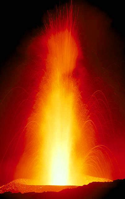 photos of lava fountains