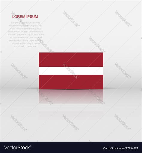 Latvia Flag Icon In Flat Style National Sign Vector Image