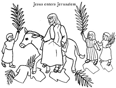 Jesus Entra Em Jerusal M Para Colorir Desenhos Para Colorir Gratuitos