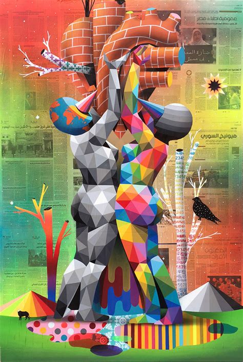 Fountain Of Rainbows By Okuda San Miguel Goldman Global Arts Gallery LLC