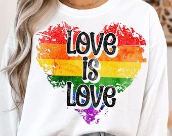 Pride PNG Rainbow Pride Shirt Sublimation Design Lgbtq PNG Pride Month Love Is Love Png Gay