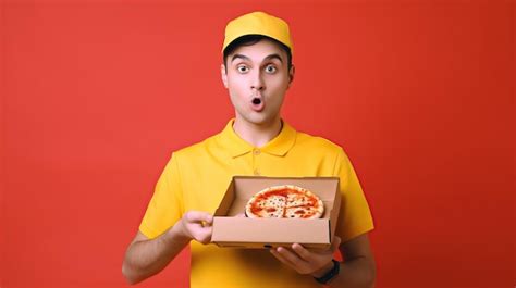 Premium AI Image | pizza delivery man